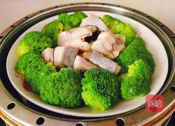 海鱼蒸西兰花的做法图解14