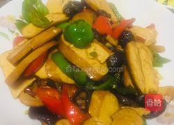 小香菇青椒炒豆干的做法图解9
