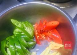 小香菇青椒炒豆干的做法图解3
