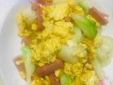 鸡蛋儿菜炒火腿肠