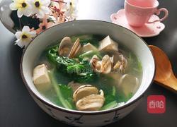 小白菜蚶子豆腐汤的做法图解14