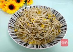 雪菜炒黄豆芽的做法图解7