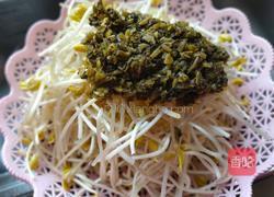 雪菜炒黄豆芽的做法图解4