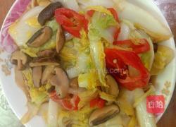 冬菇炒娃娃菜的做法图解3