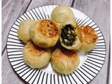 玉米面荠菜鸡蛋生煎包