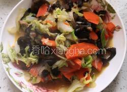 白菜木耳炒肉