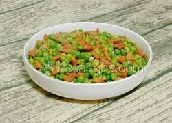 牛肉粒炒豌豆