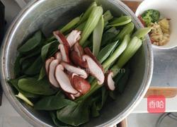 香菇炒油菜的做法图解1