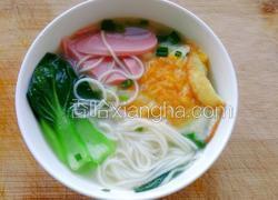 青菜火腿鸡蛋面