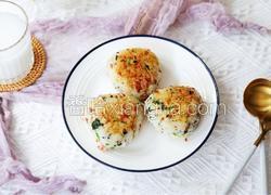 培根青菜烤饭团