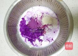 紫薯豆沙麻薯华夫饼的做法图解2