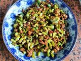 空心菜梗炒肉末