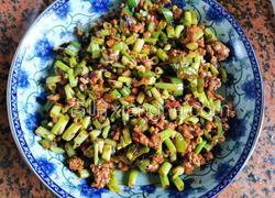 空心菜梗炒肉末