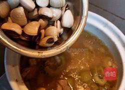 砂锅白贝苦瓜排骨汤的做法图解7
