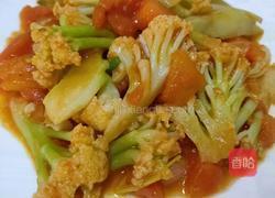 番茄炒花菜的做法图解7