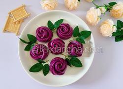 紫薯玫瑰花馒头