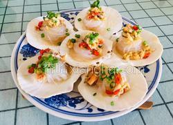 蚝油蒜蓉辣酱蒸扇贝