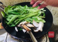 香菇炒油菜的做法图解3