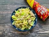 肉片炒花菜