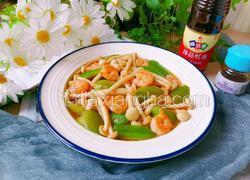虾仁丝瓜炒白玉菇