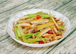 芹菜香干炒肉丝