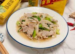 手撕杏鲍菇炒肉片