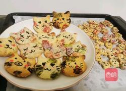 小花猫卡通曲奇饼干的做法图解17