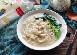 红薯叶肉丝汤面-神奇的面粉