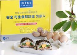 鸡蛋三文鱼饭团