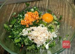 小白菜鸡蛋饼的做法图解4