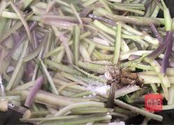 红菜苔梗炒肉的做法图解7