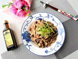 橄榄油香菇炒肉片