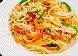 茭白胡萝卜丝炒肉丝