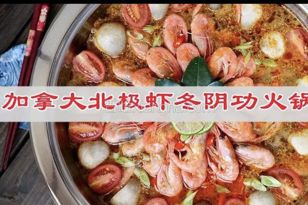 加拿大北极虾冬阴功火锅