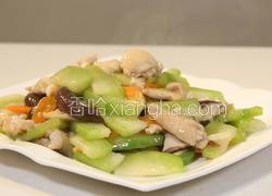 香菇冬瓜炒鸡片